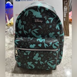 NWT Never Been Used Disney Ariel Silhouette AOP Mini Backpack